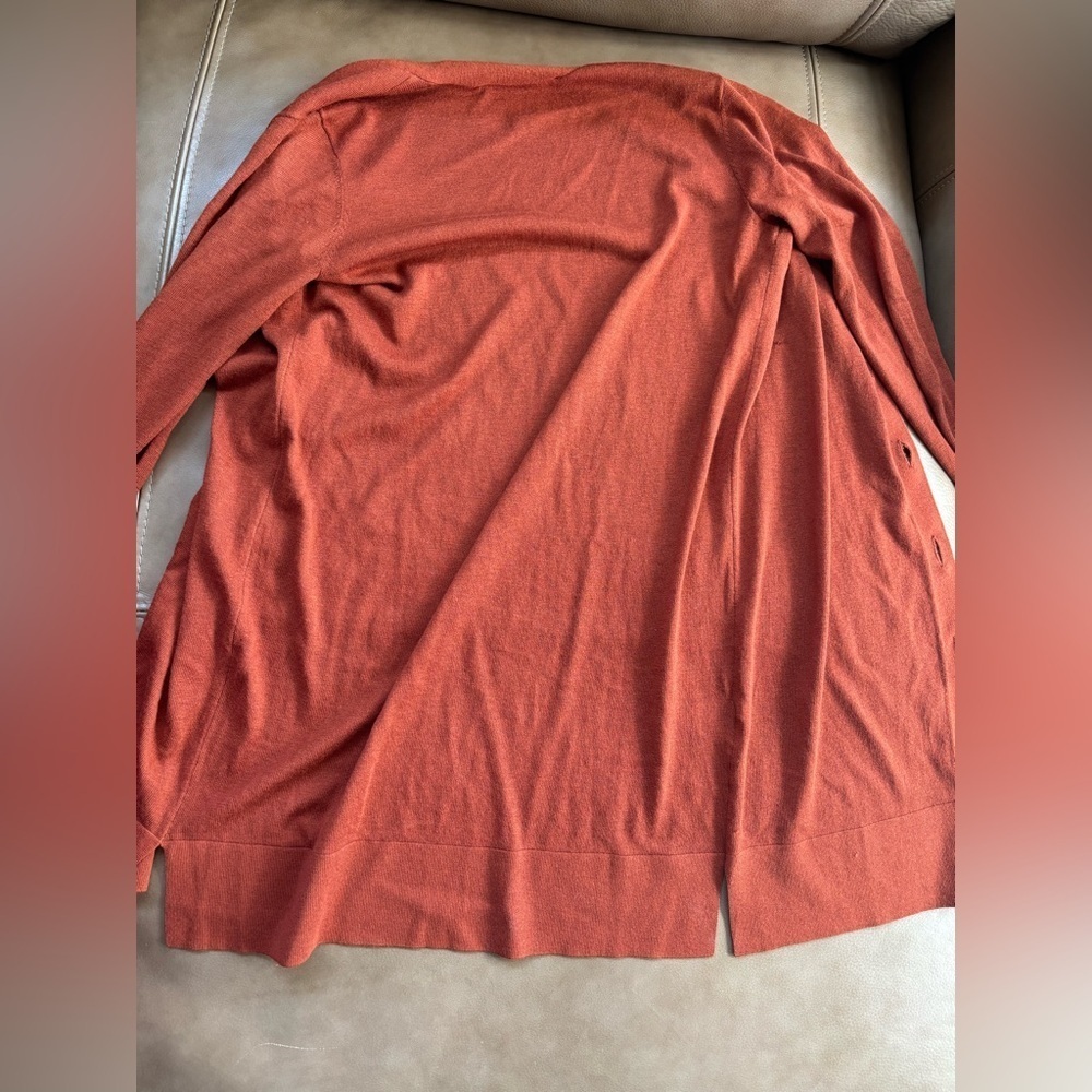 LOFT Burnt Orange Women's Cardigan - Picture 5 of 6